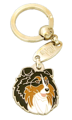 Pastor de Shetland tricolor - pet ID tag, dog ID tags, pet tags, personalized pet tags MjavHov - engraved pet tags online